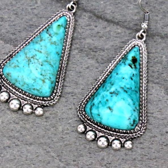 Western Triangular Dangle Earrings