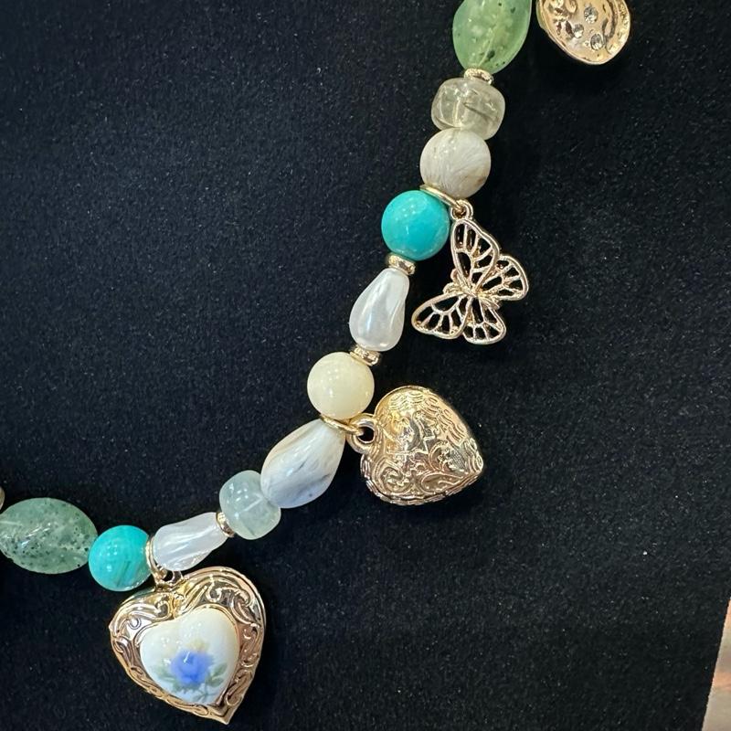 Western Charm Necklace with Heart Shaped Locket