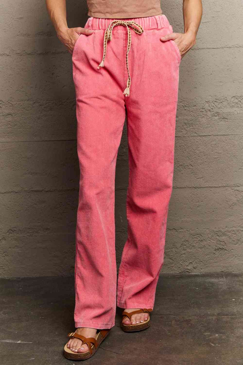 POL Leap Of Faith Corduroy Straight Fit Pants