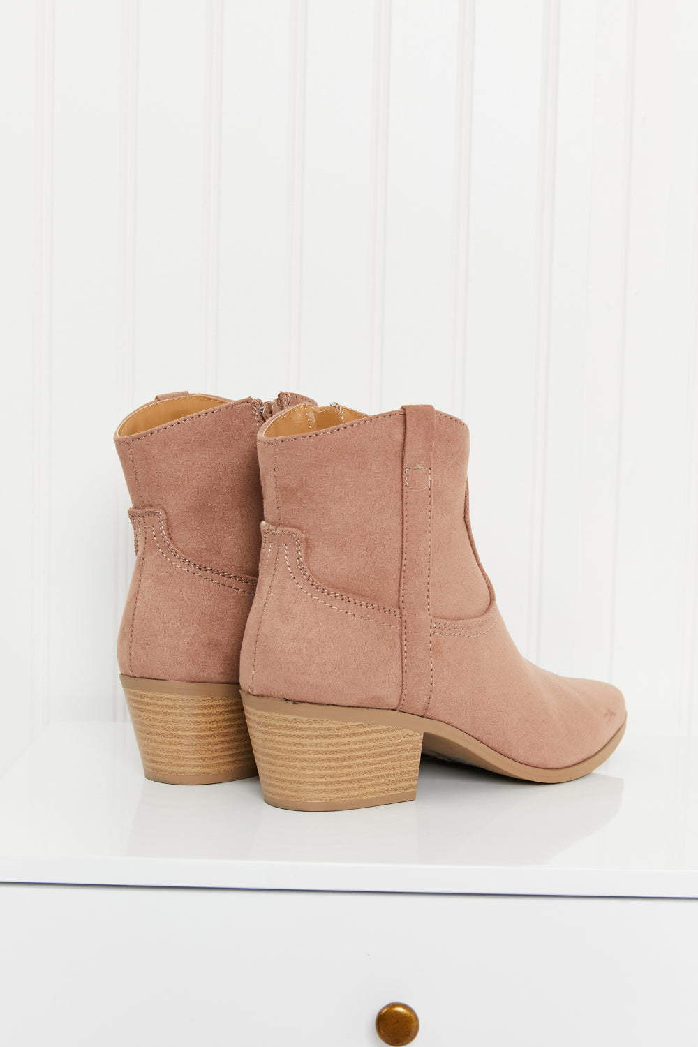 Qupid Austin Nights Embroidered Western Booties in Burlwood