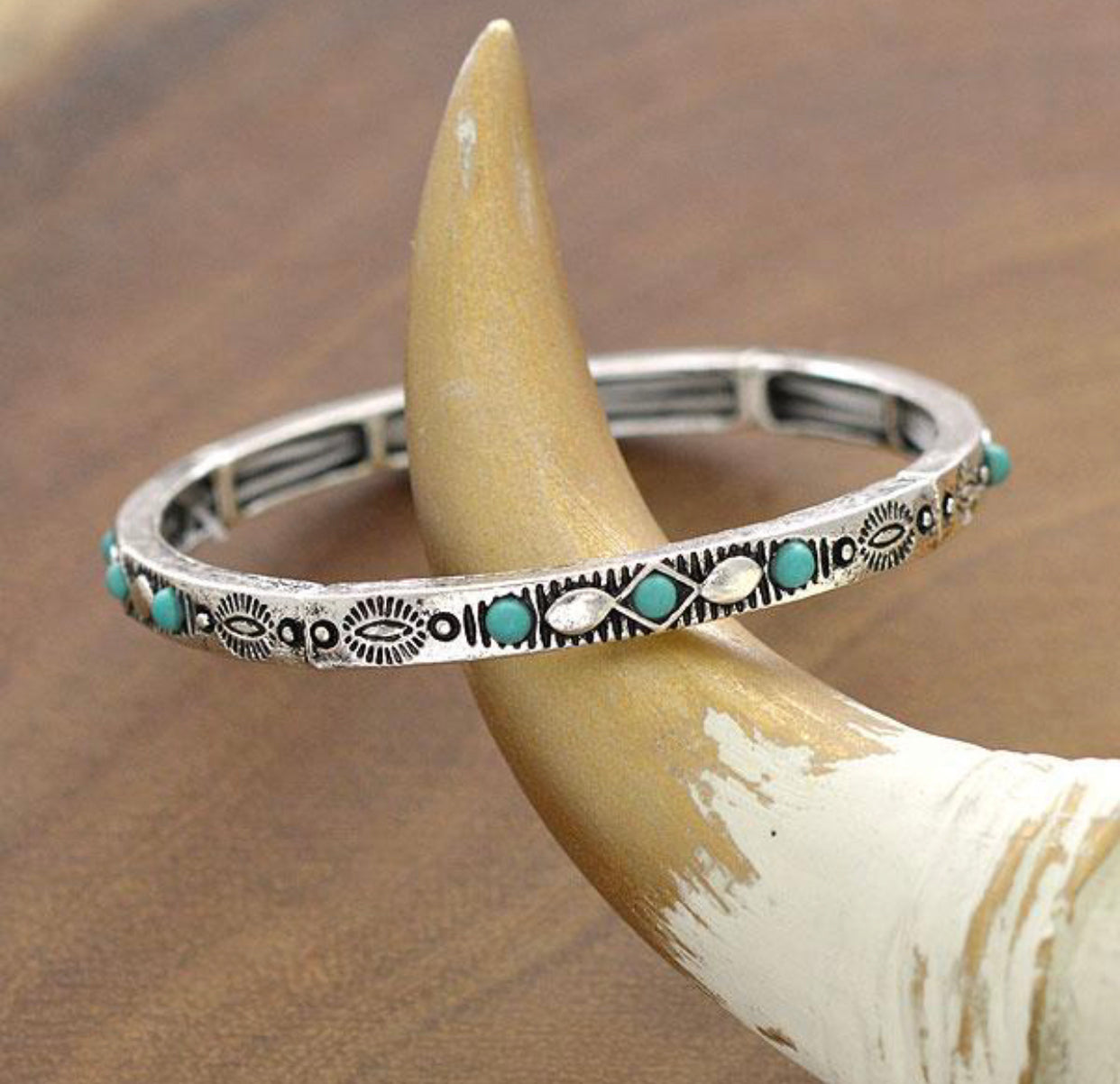 Western Semi Stone Stackable Bracelet