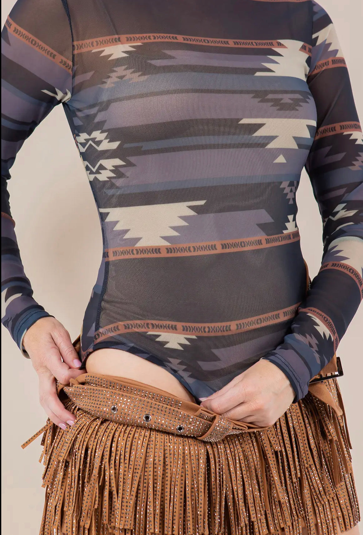 Tribal Mesh Body Suit