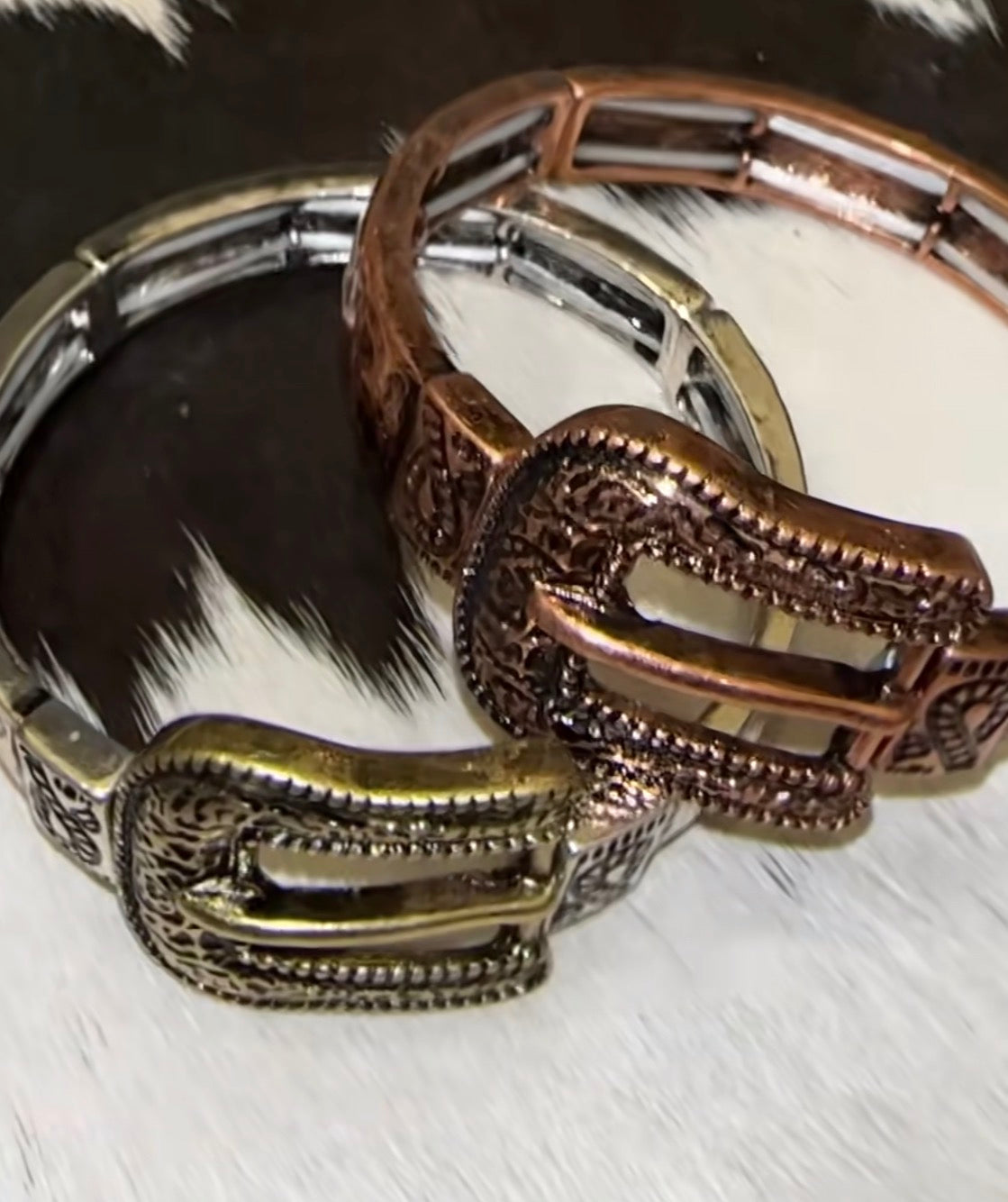 Western Belt, Buckle Stretch Bracelet