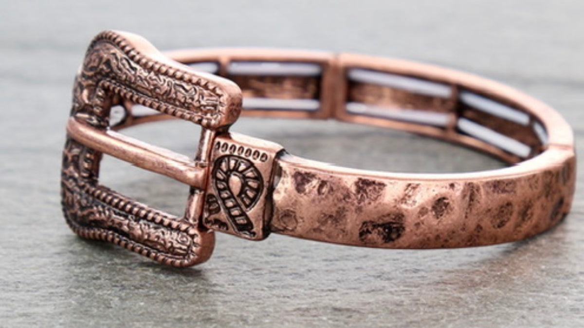 Western Belt, Buckle Stretch Bracelet