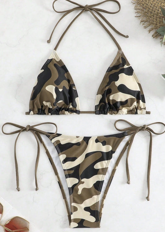Camo High Waisted Bikini Available in Two Colors