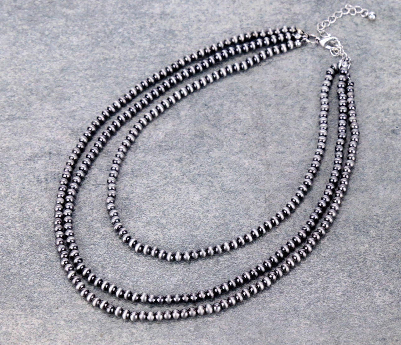 Western Three Row Navajo Style Layering Necklace