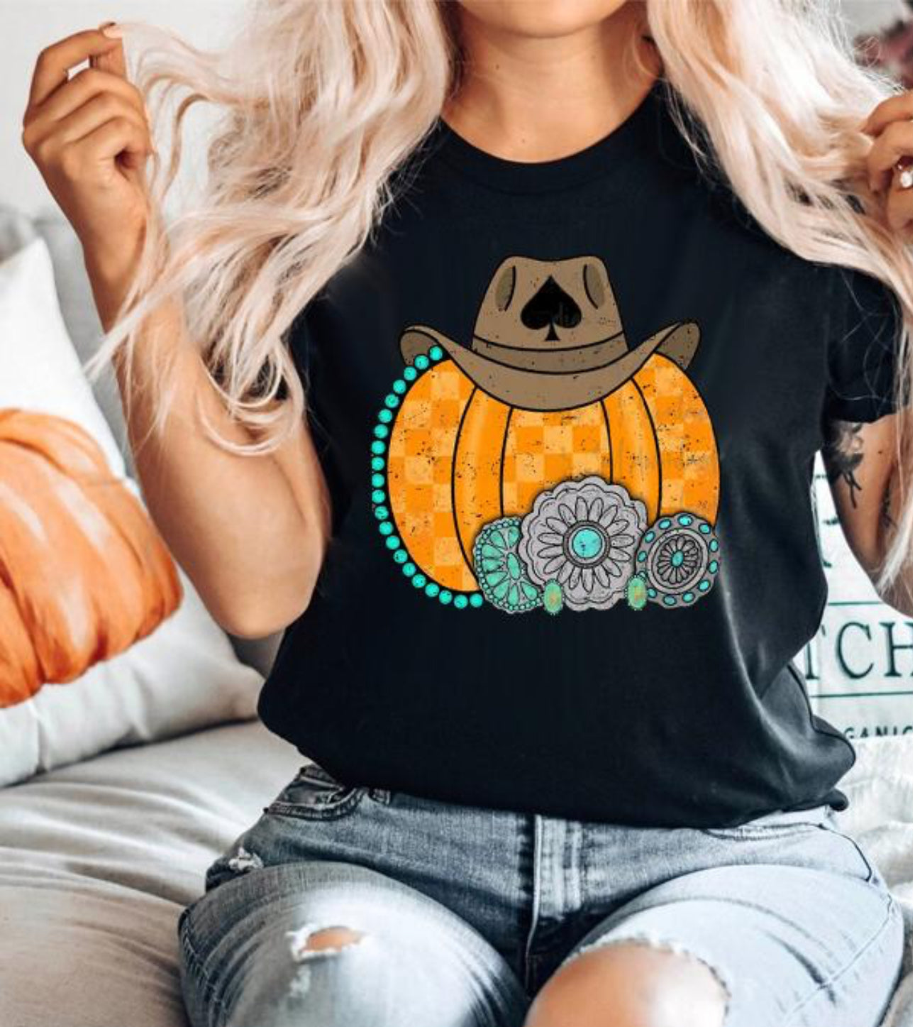 Cowboy Pumpkin Tee