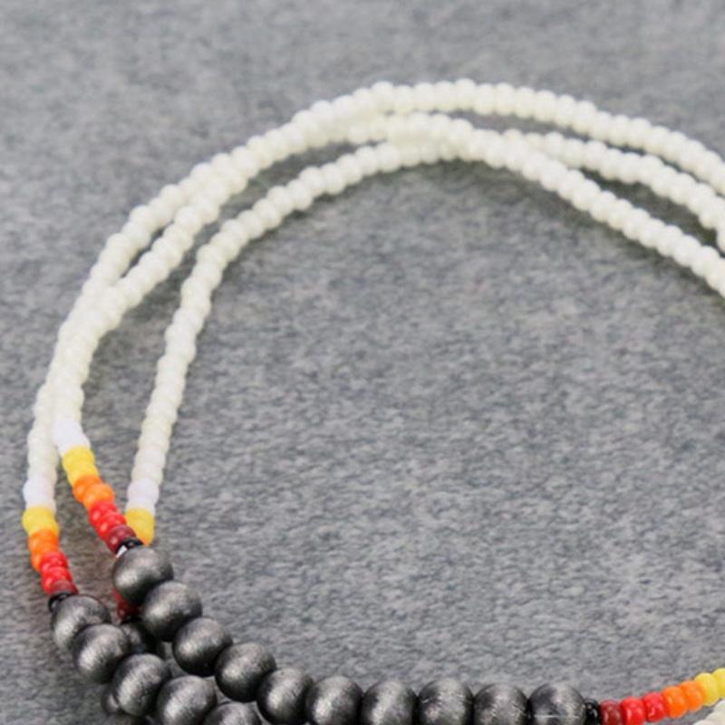 Aztec Seed Bead Stackable Three Bracelet Set