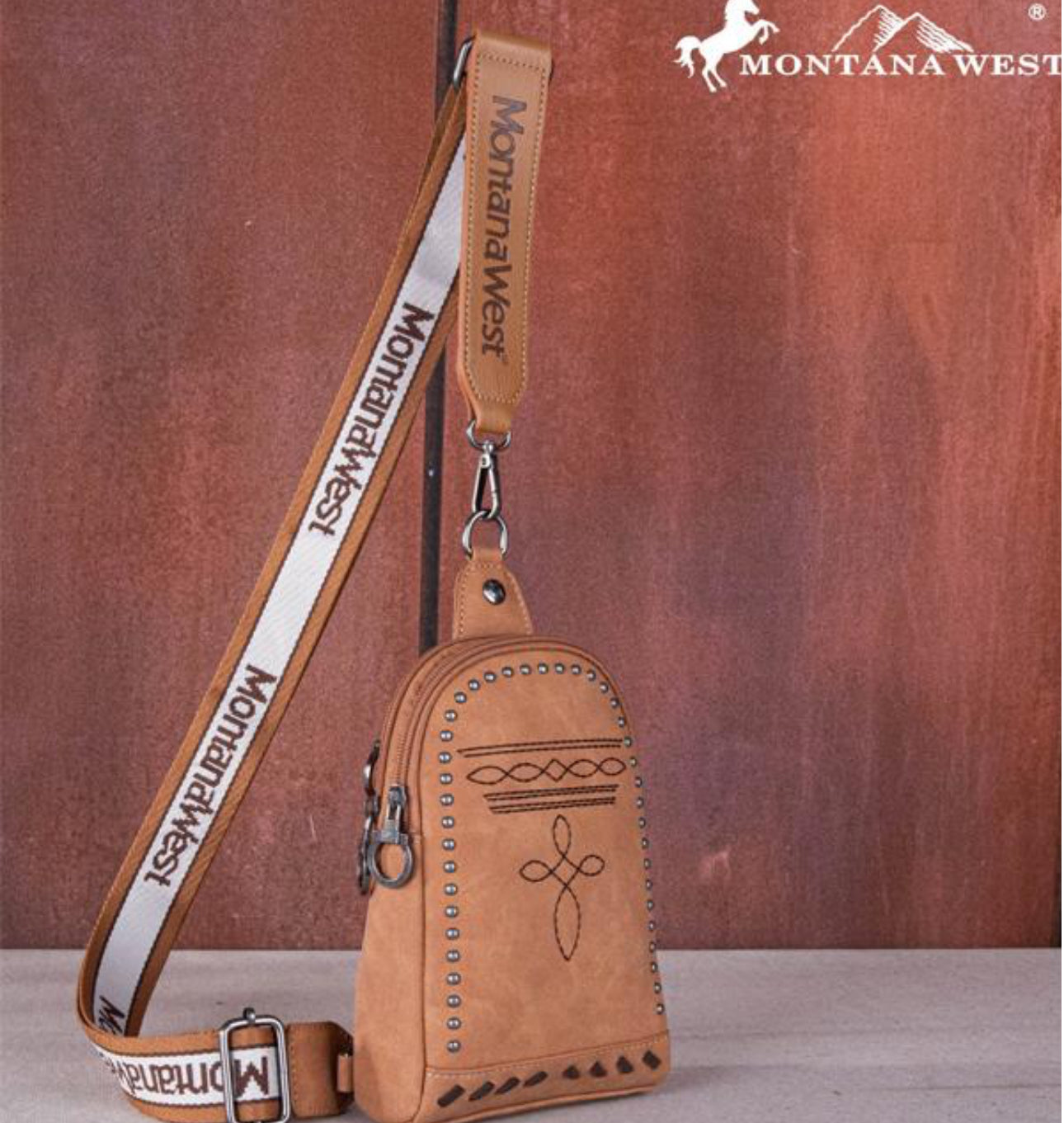 Montana West Stitched Sling Bag