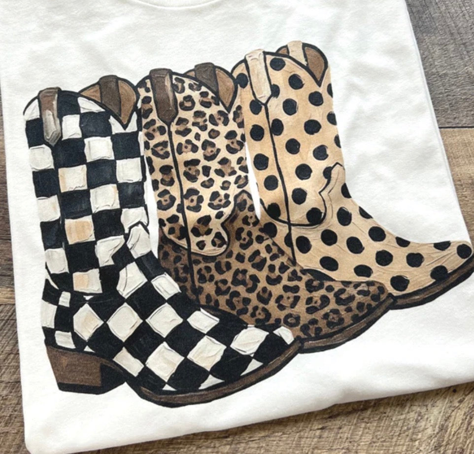 Western Cowgirl Boot Tee