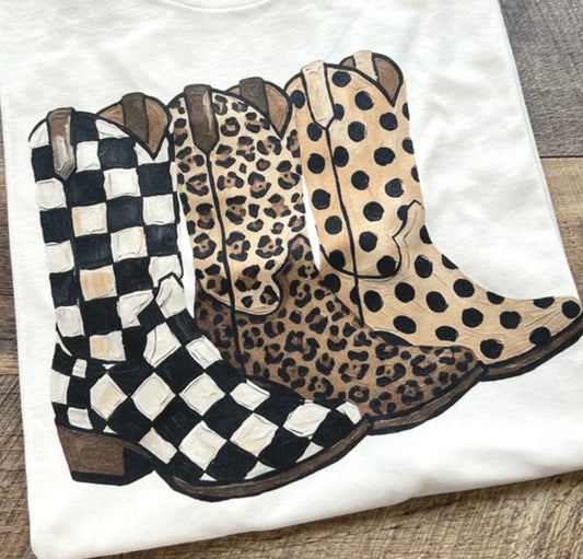 Western Cowgirl Boot Tee