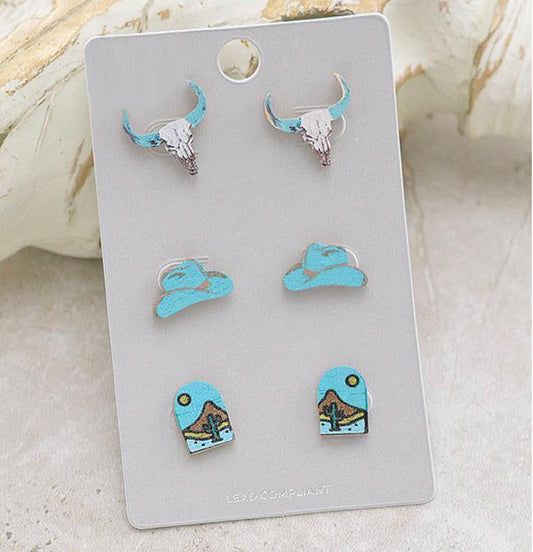 Turquoise Country Earrings