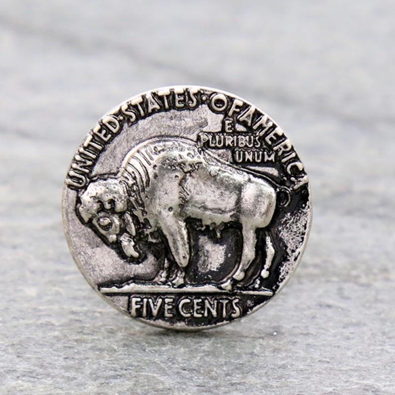Western Buffalo Coin Cuff Ring