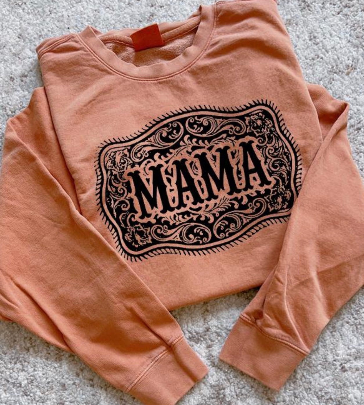 Mama Belt Buckle Comfort Color Sweatshirt