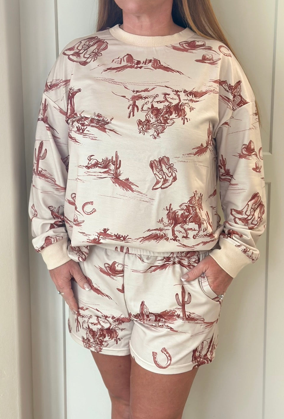 Western Desert Scene To Piece Lounge Set