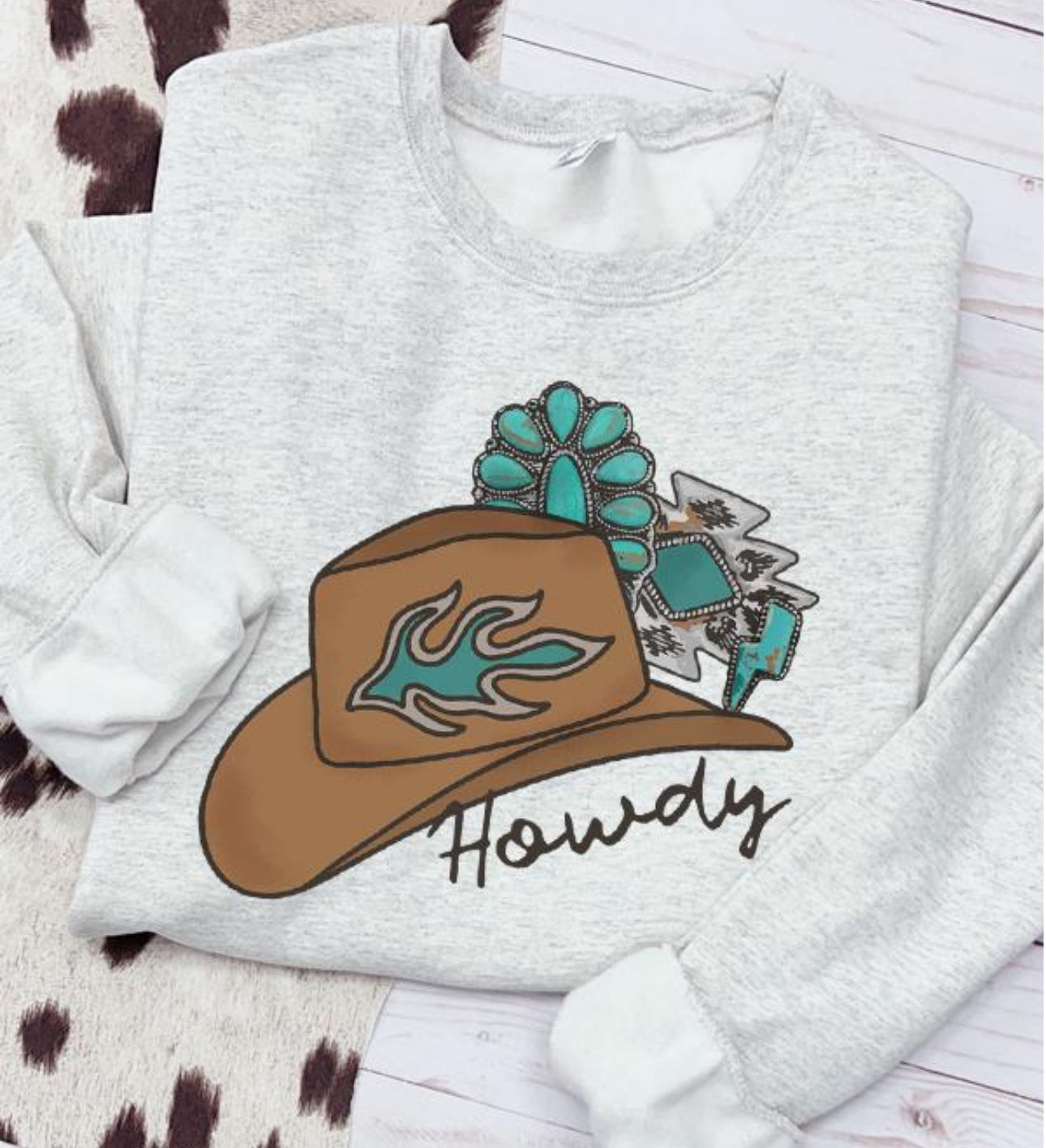 Howdy Cowboy Hat Sweatshirt