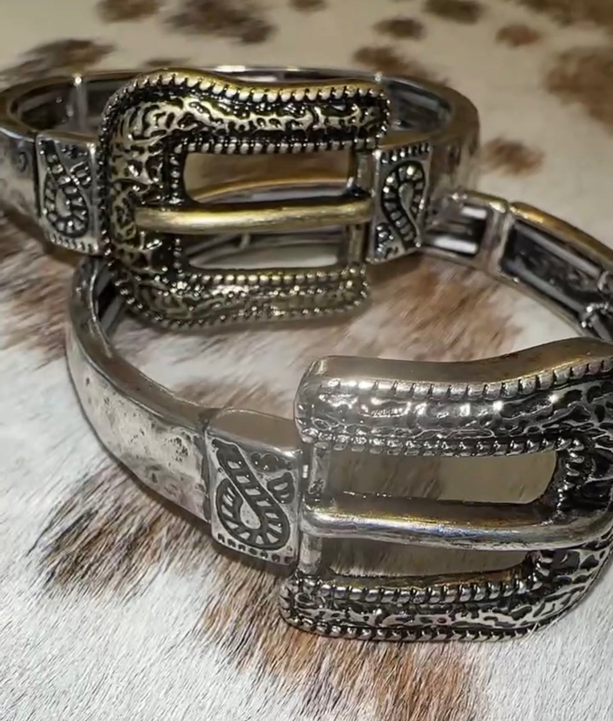 Western Belt, Buckle Stretch Bracelet