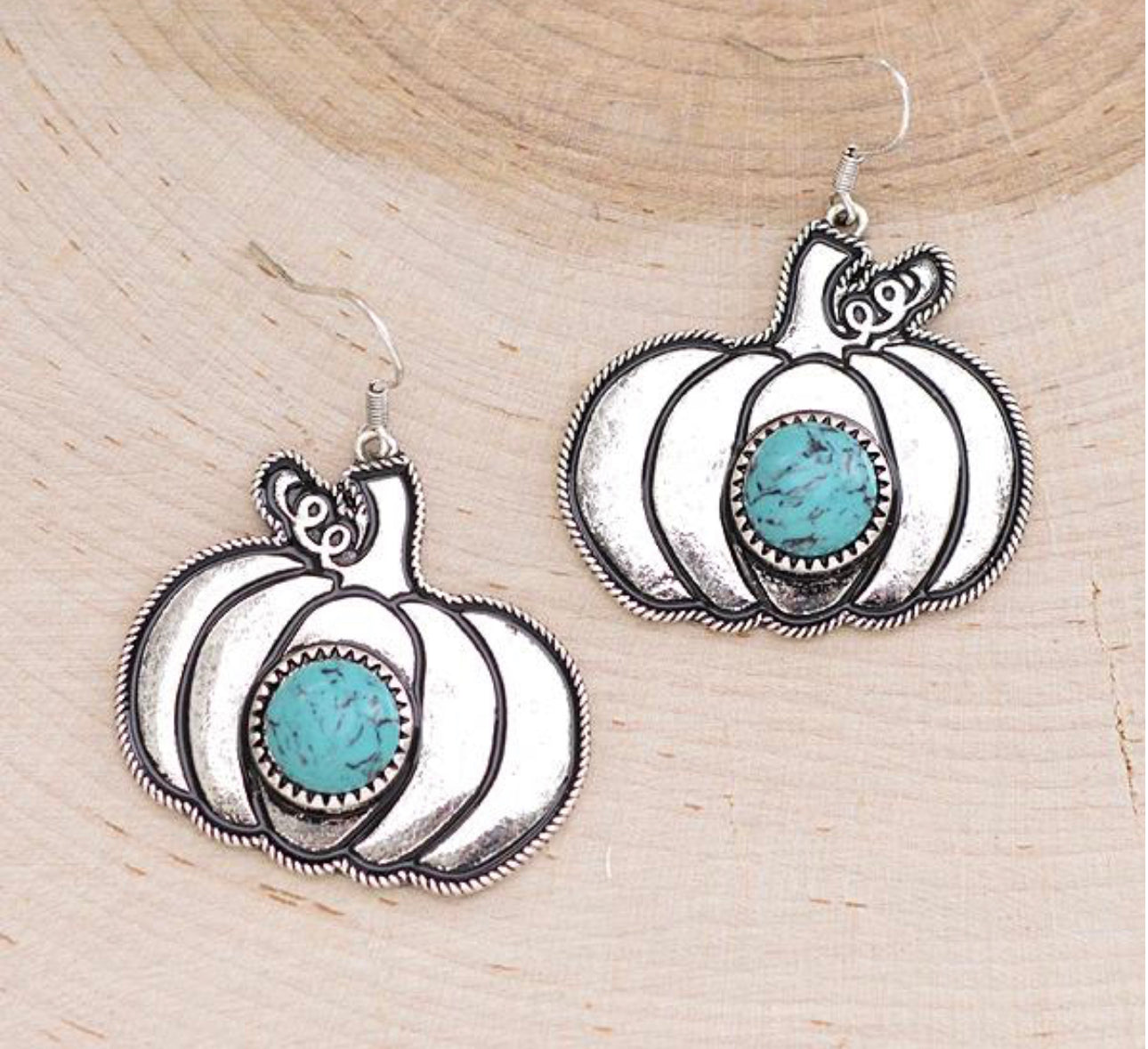 Turquoise Pumpkin Earrings