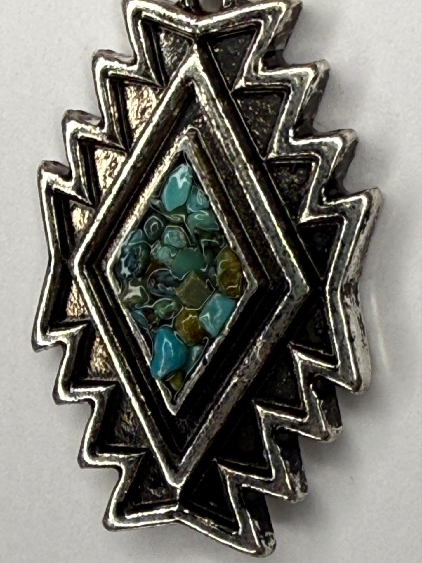 Western Aztec Chip Stone Dangle Earrings