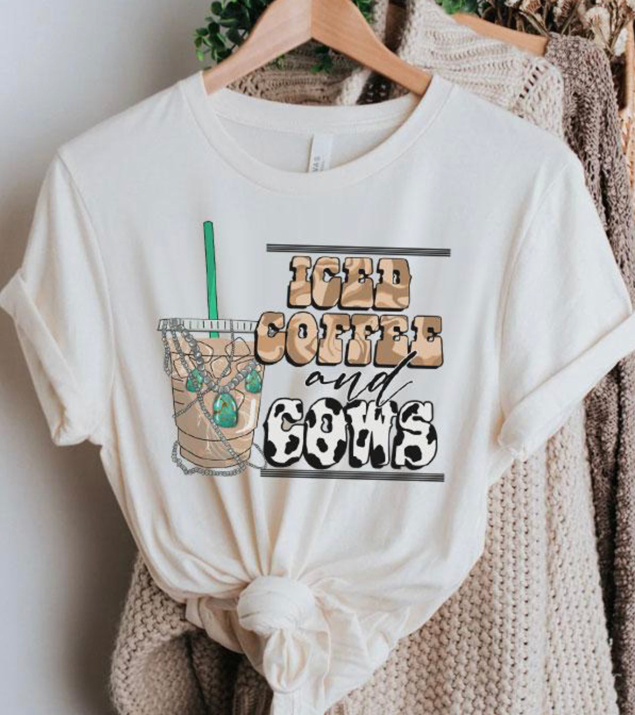 Iced Coffee and Cows Tee