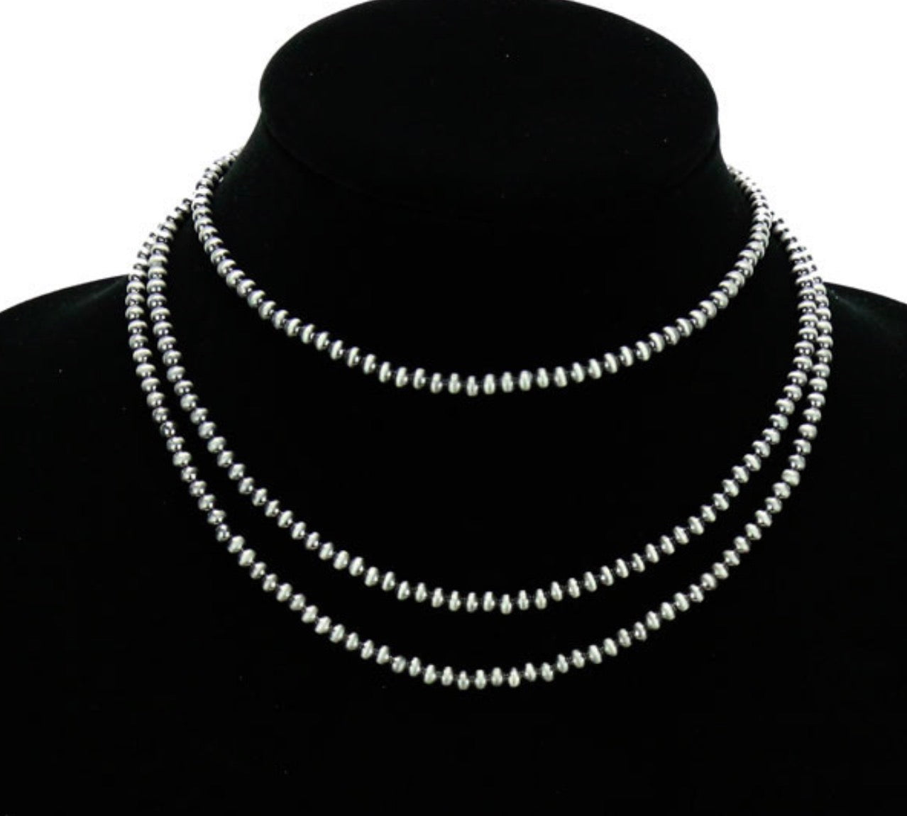 Western Three Row Navajo Style Layering Necklace