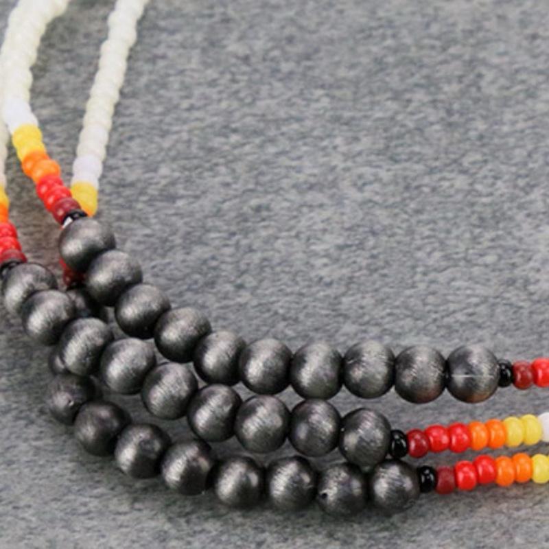 Aztec Seed Bead Stackable Three Bracelet Set