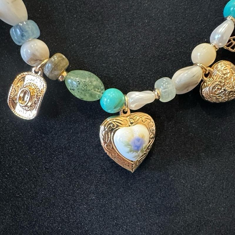 Western Charm Necklace with Heart Shaped Locket