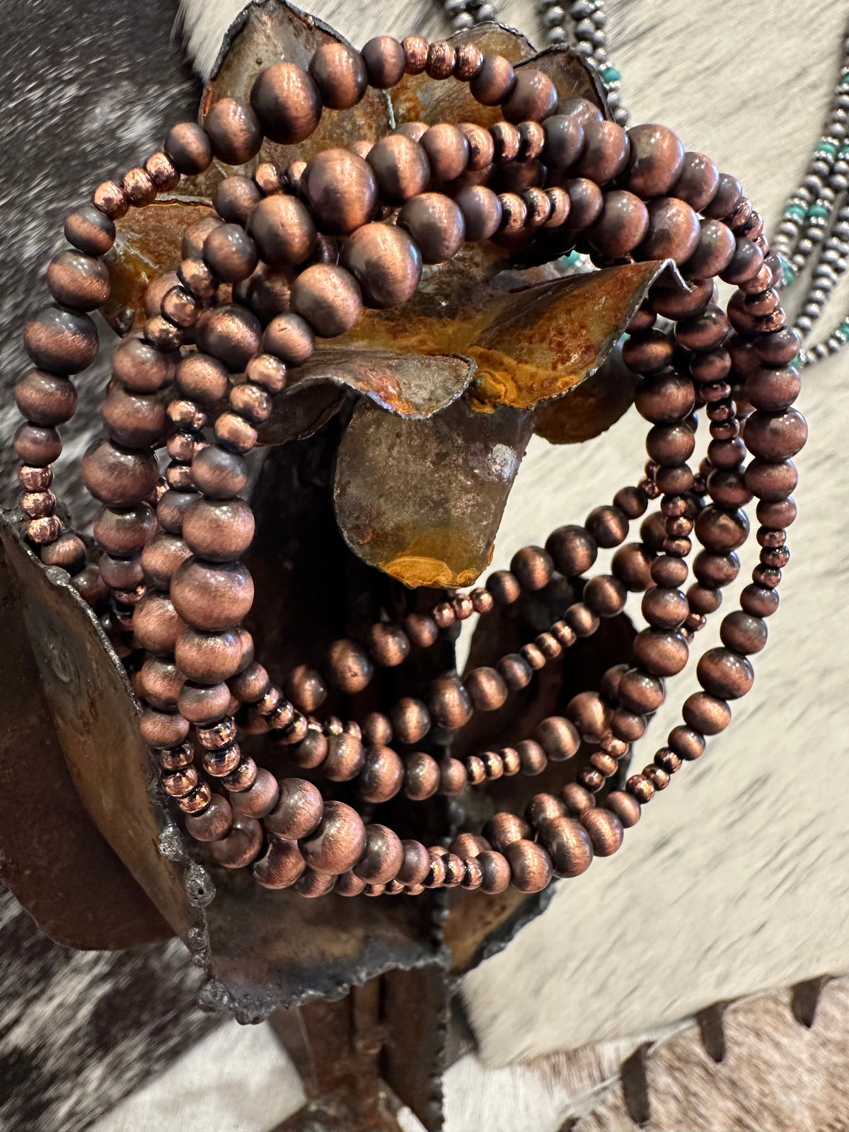 Western Copper Colored Stackable Stretch Bracelets