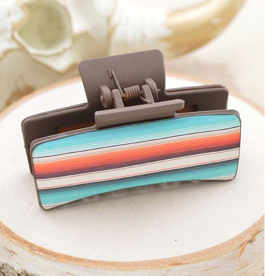 Western Serape Hair Claw Clip