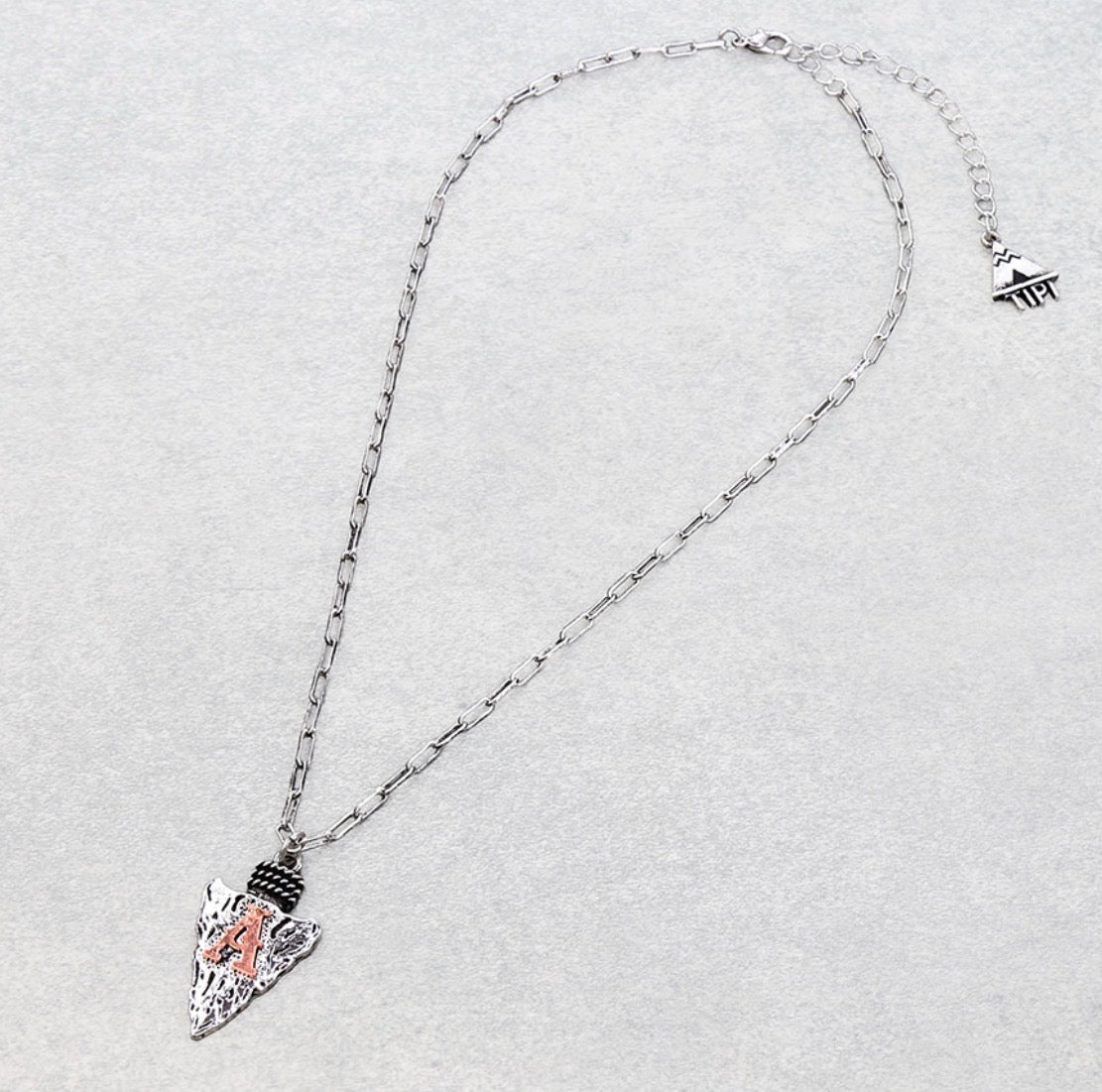 Western Arrowhead Style Initial Necklace.