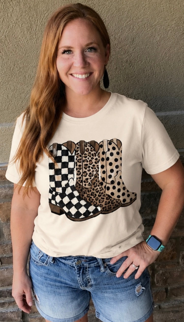 Western Cowgirl Boot Tee