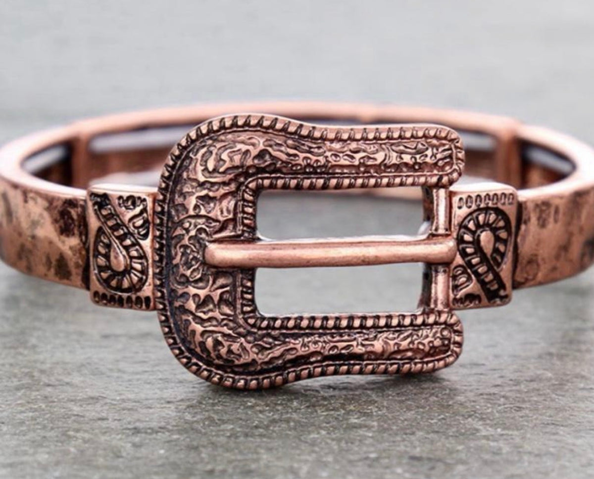 Western Belt, Buckle Stretch Bracelet