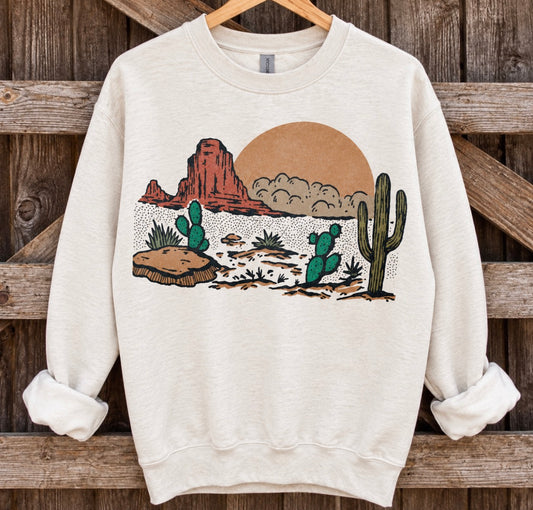 Cactus Desert Graphic Sweatshirt