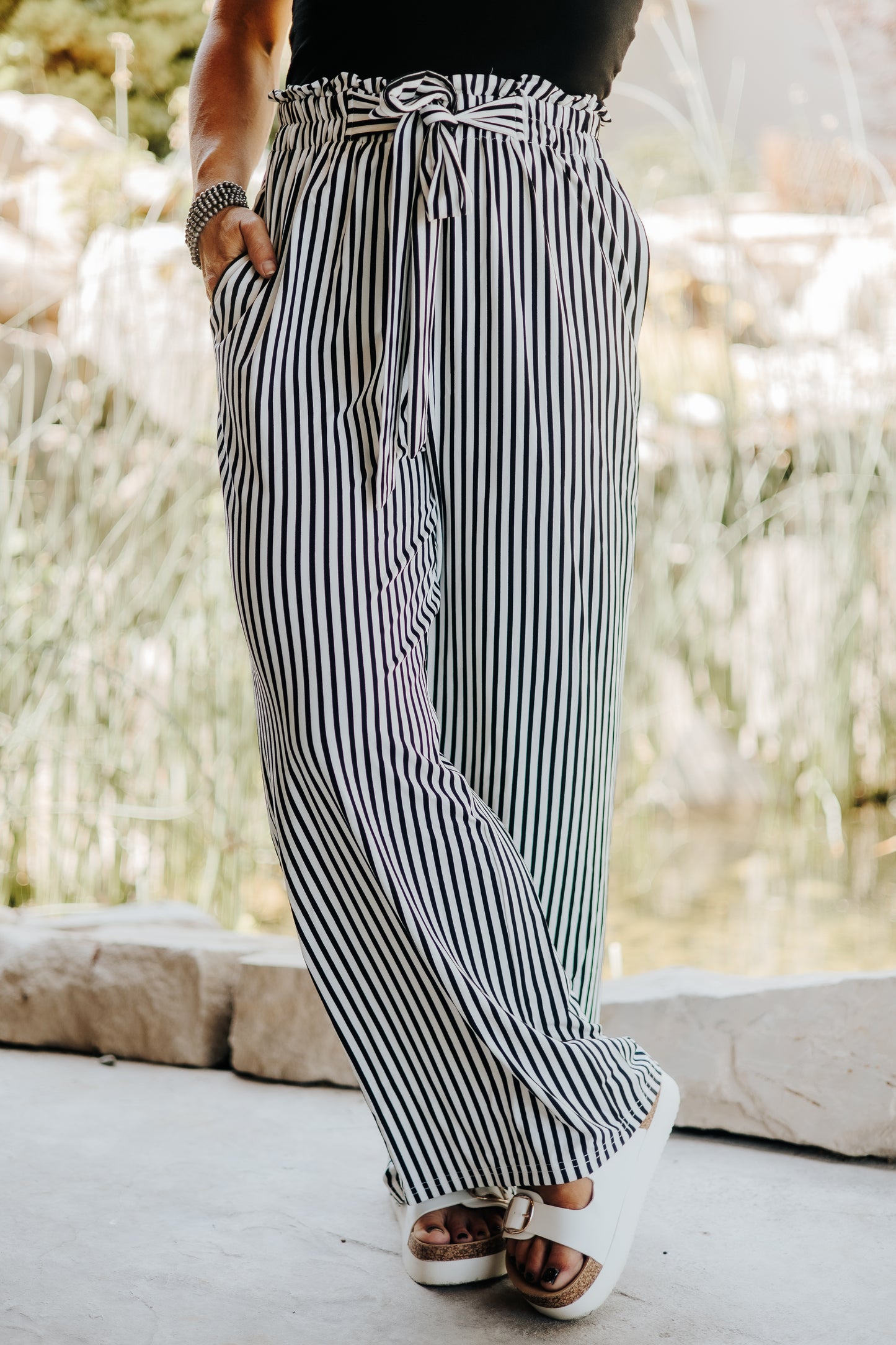 Stripe Wide Leg Butter Soft Pants