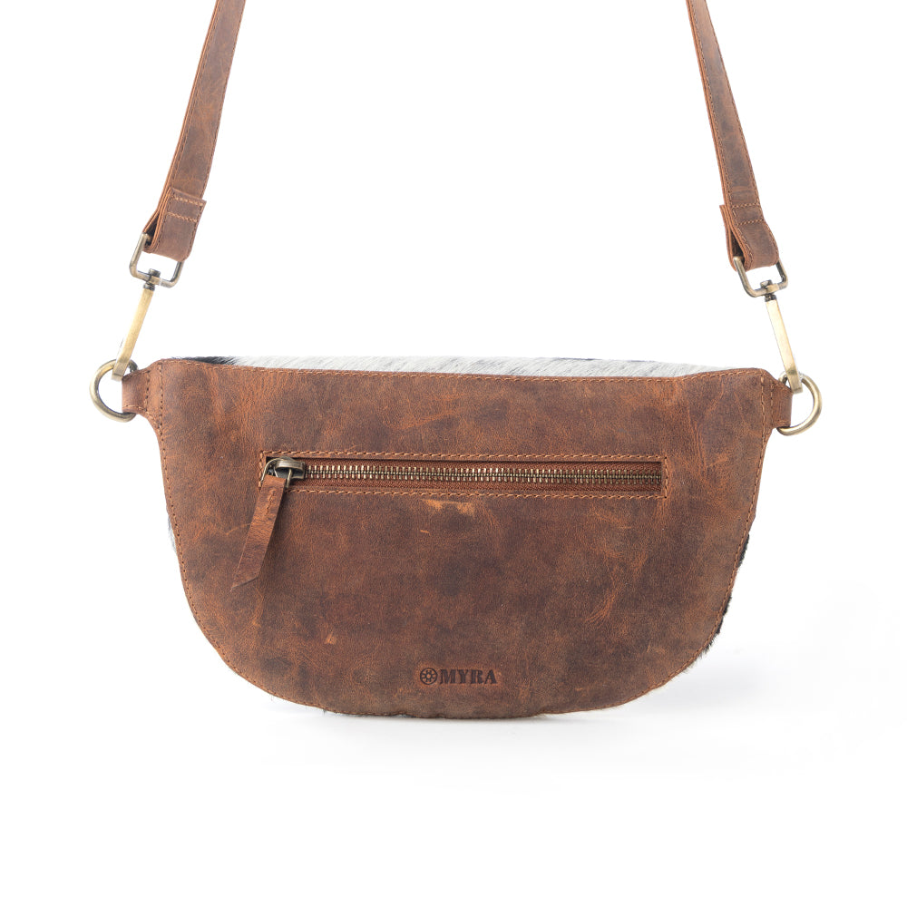 Western Cowhide Wildwood Hand tooled Bag in Walnut Crest