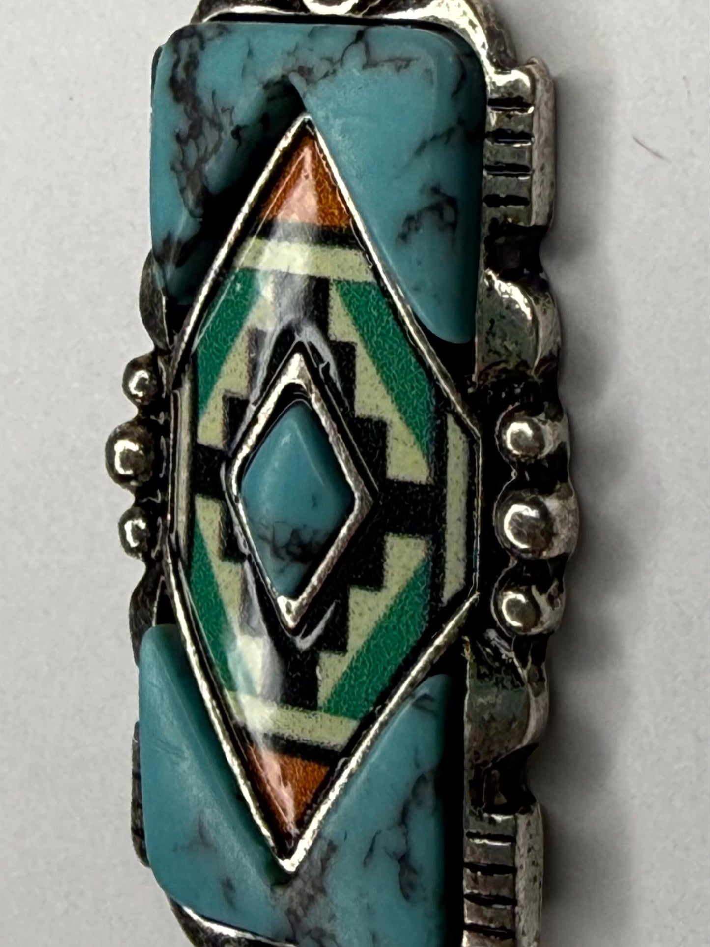 Western Aztec Print Bar Dangle Earrings