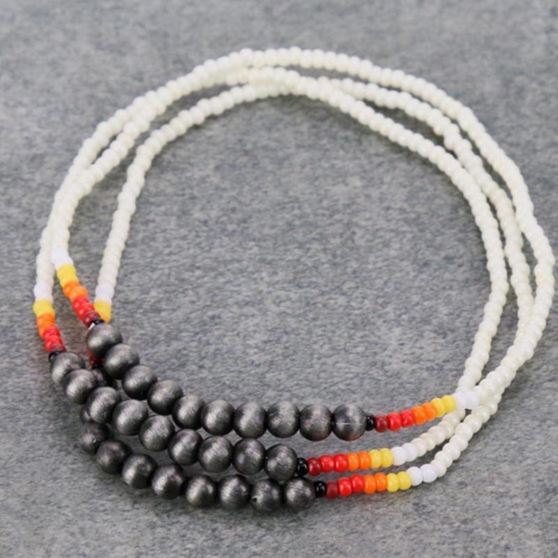 Aztec Seed Bead Stackable Three Bracelet Set