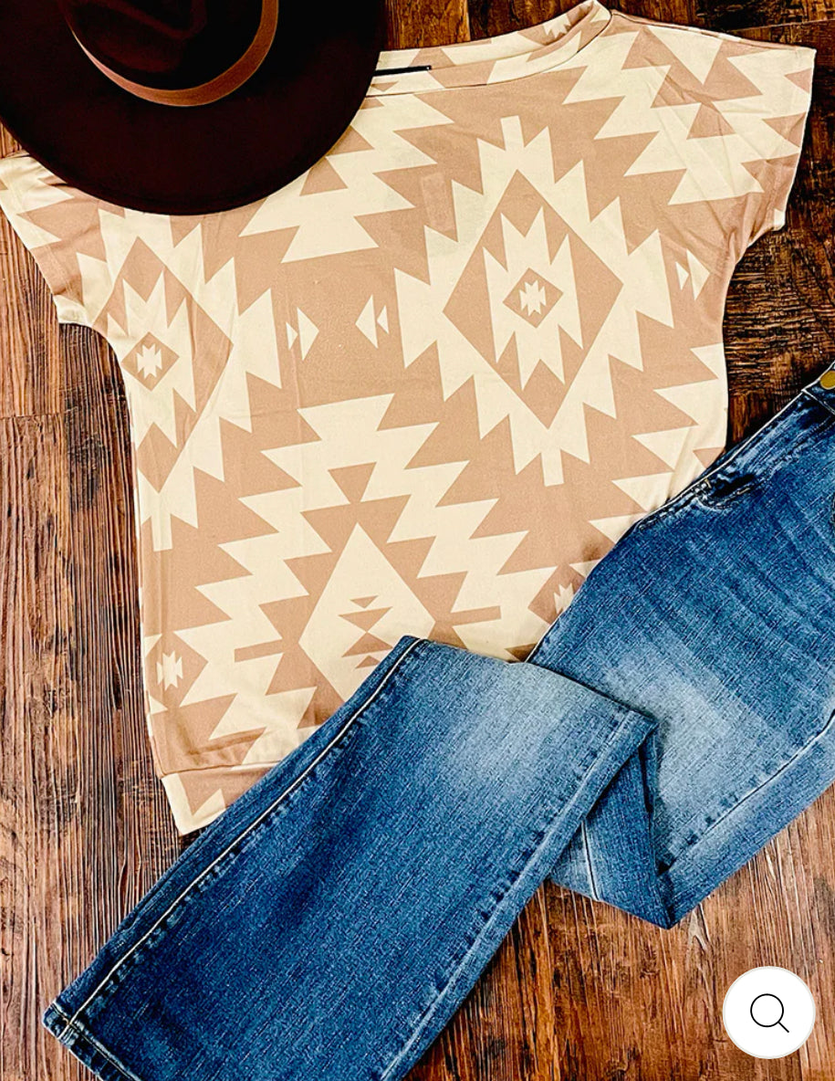 No Second Thoughts Aztec Top