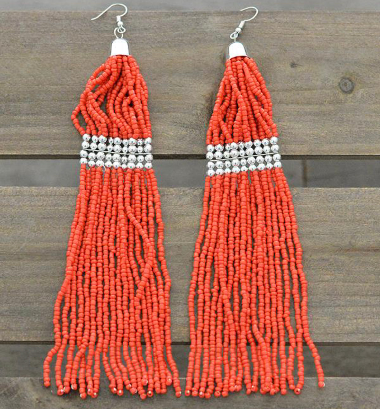 Long Beaded Earrings