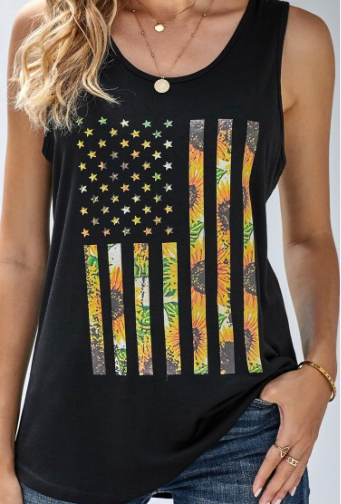 Sunflower Flag Tank atop