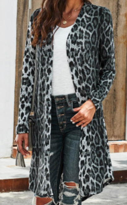 Long sleeve animal print Cardigan