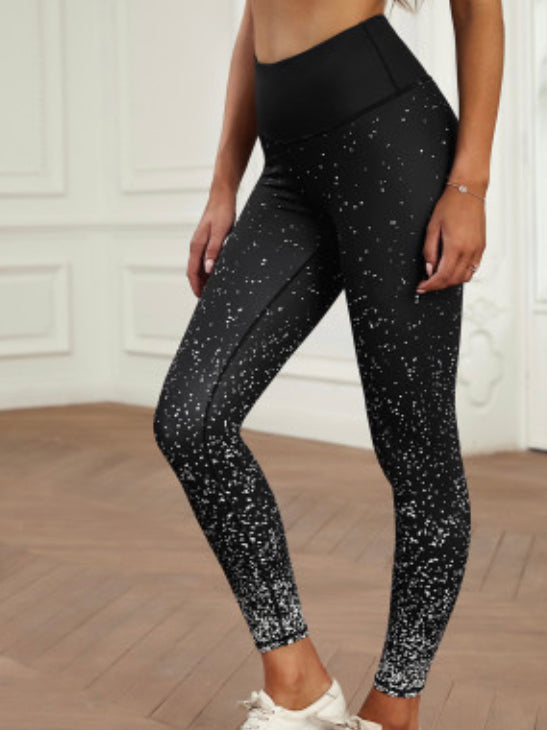 Scattering Dots Black Leggings