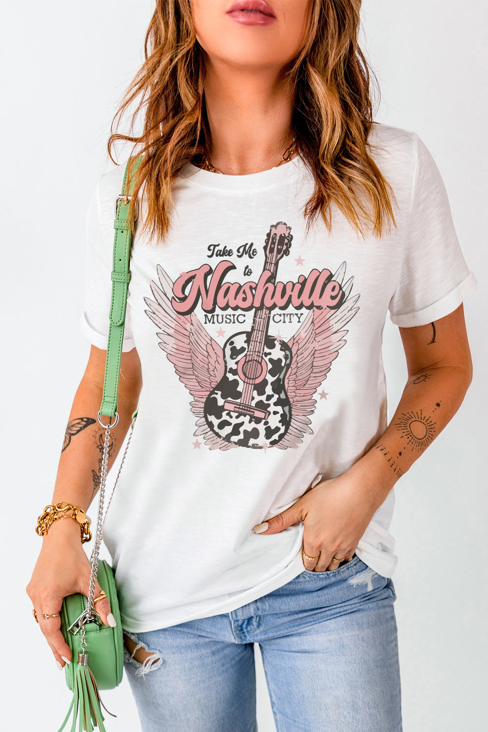 TAKE ME TO NASHVILLE Graphic Tee Shirt