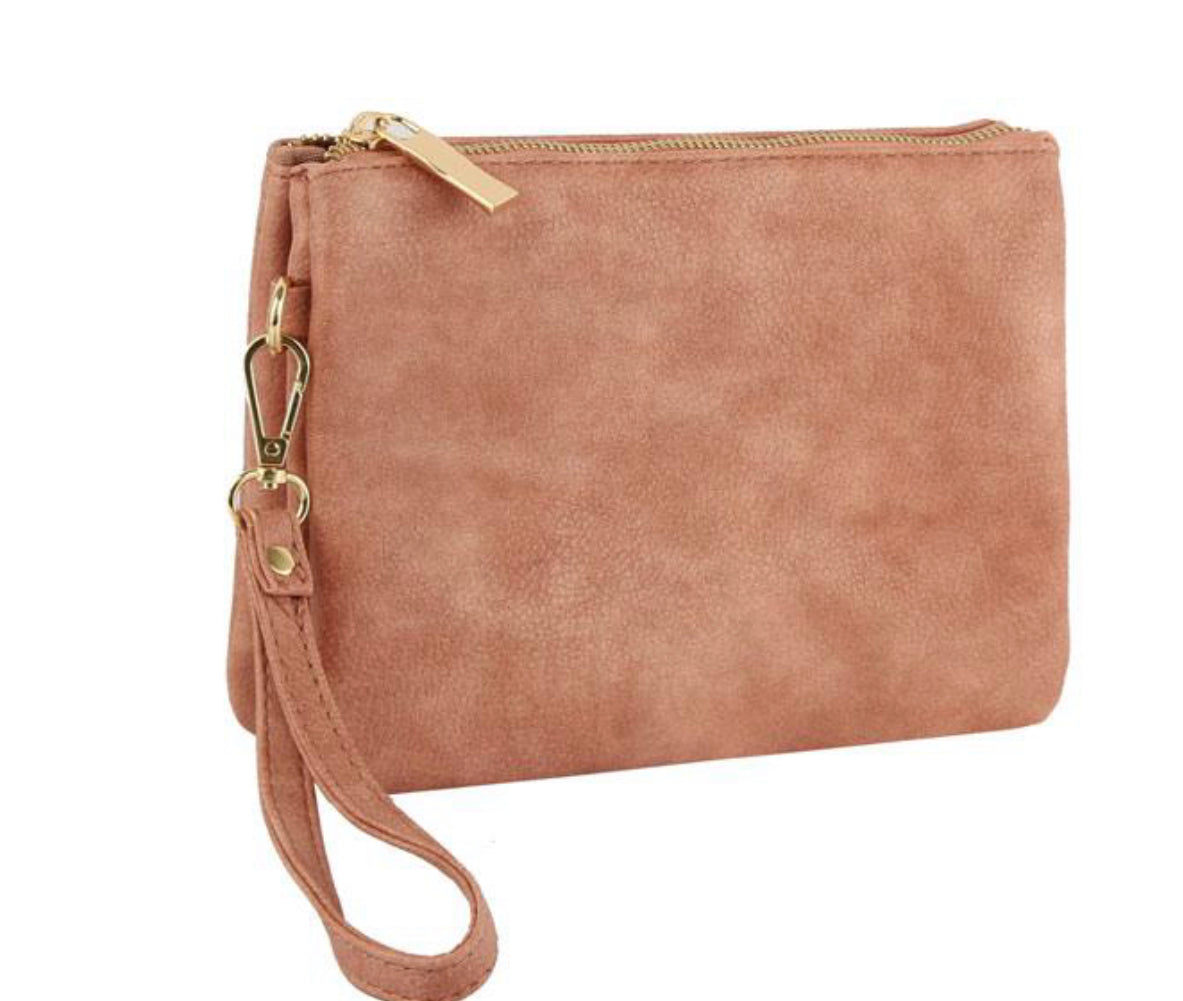 Blush Colored Guitar Strap Clutch Bag