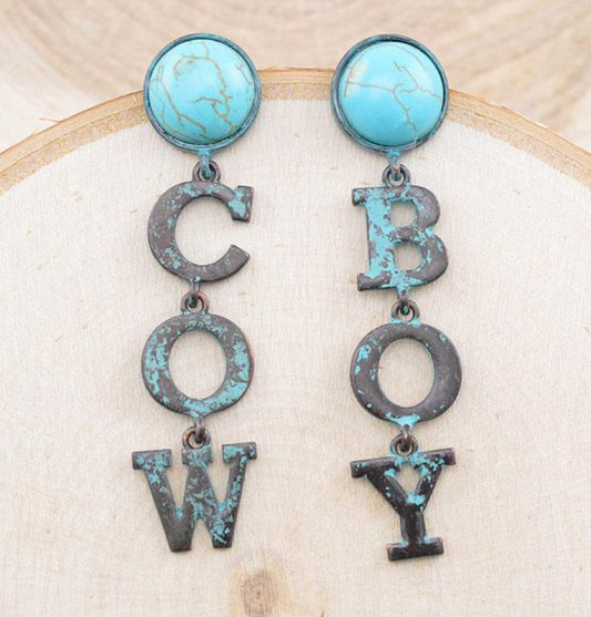 Turquoise Cowboy Earrings