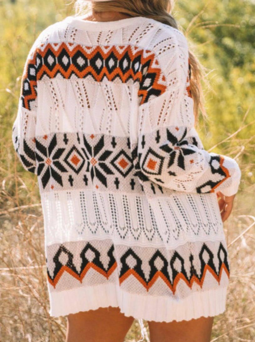 Hollowed Knit Cardigan