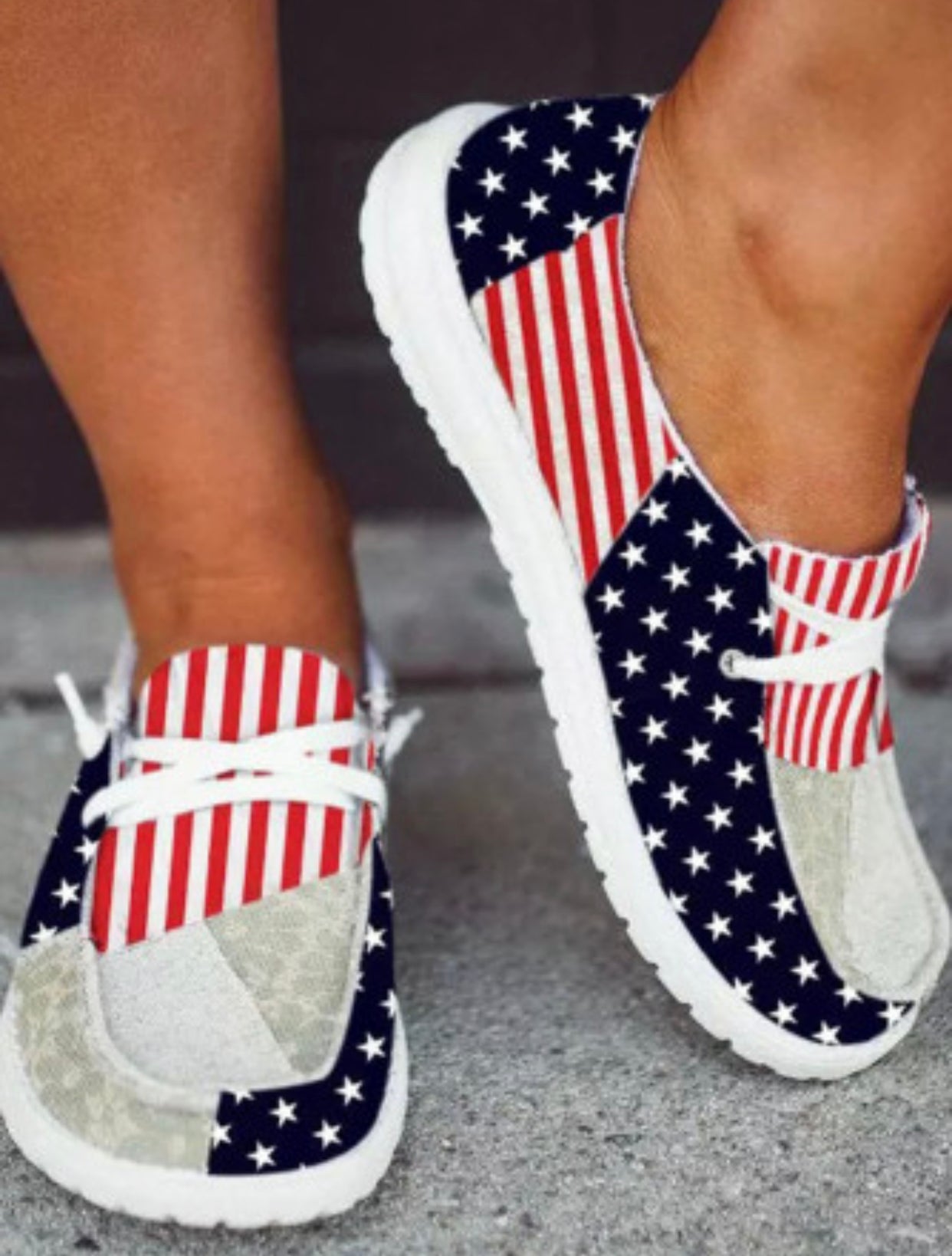 Stars and Stripes Slip On Shoes