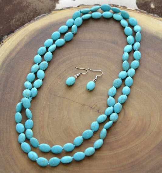 Turquoise Necklace and Earring Set