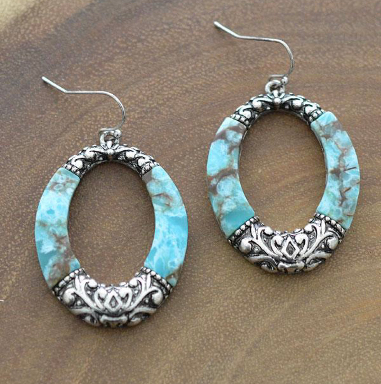 Turquoise Hoop Earrings