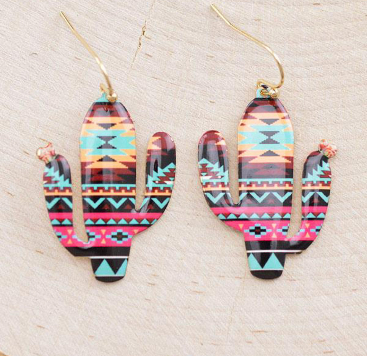 Aztec Cactus Earrings